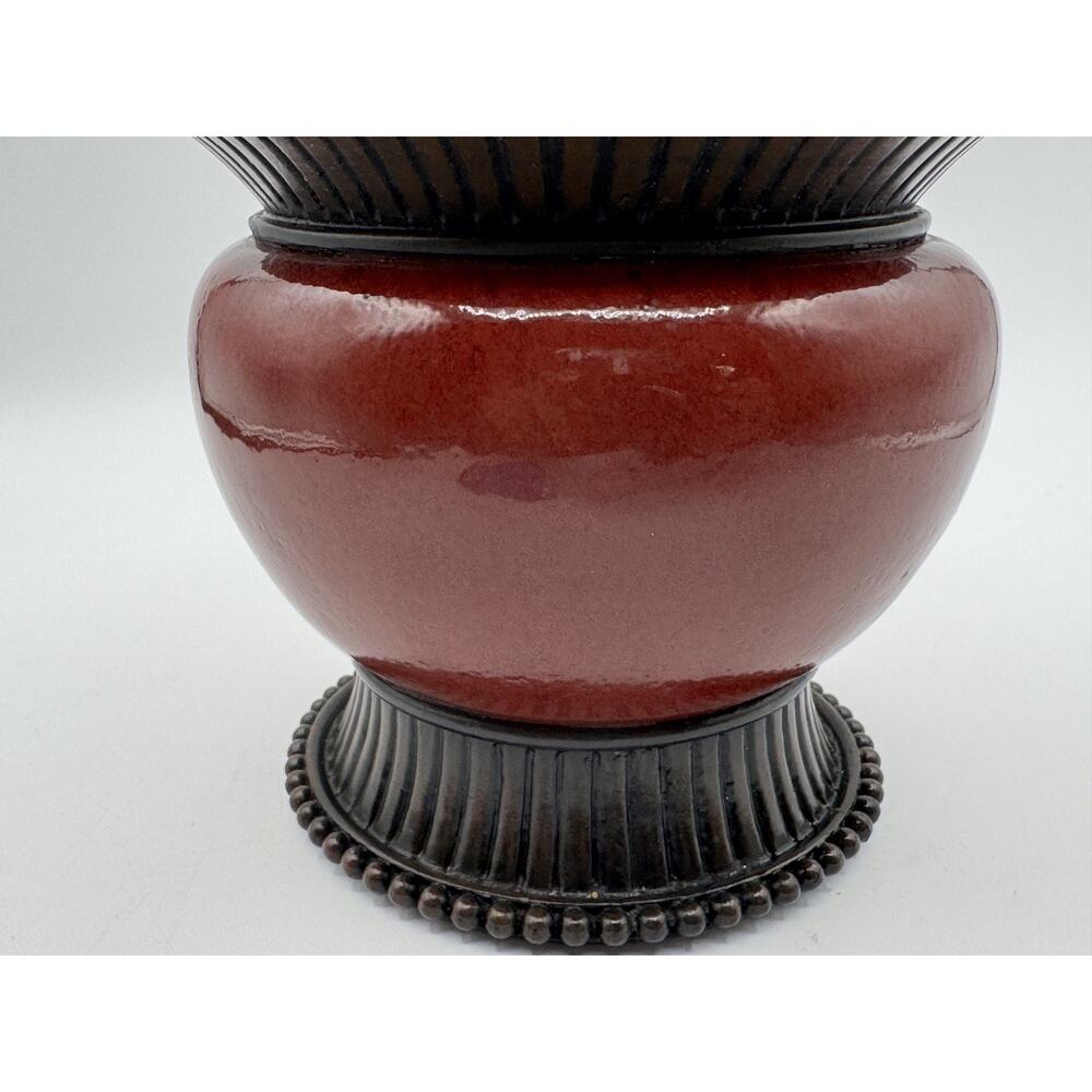 Vintage PartyLite Moroccan Spice Pillar Candle Holder 5" tall x 5 1/2" pre-owned - Picture 2 of 5